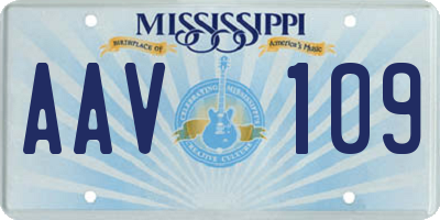 MS license plate AAV109