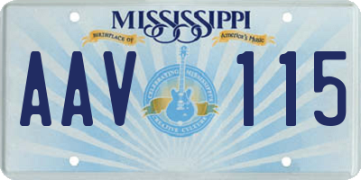 MS license plate AAV115