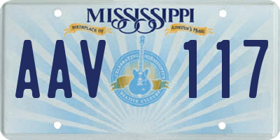 MS license plate AAV117