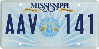 MS license plate AAV141
