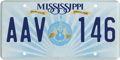 MS license plate AAV146