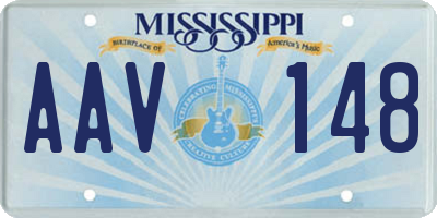 MS license plate AAV148