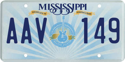 MS license plate AAV149