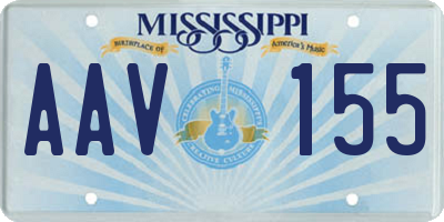 MS license plate AAV155