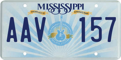 MS license plate AAV157