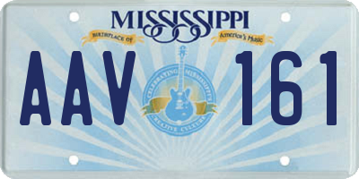 MS license plate AAV161