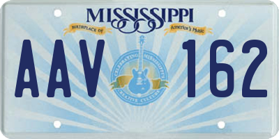 MS license plate AAV162