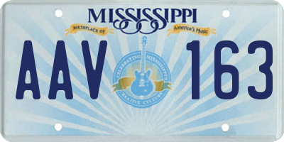 MS license plate AAV163