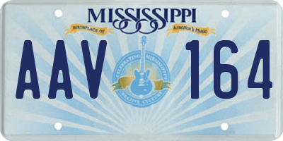 MS license plate AAV164