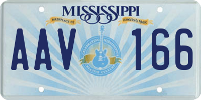 MS license plate AAV166