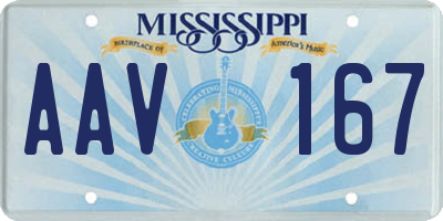 MS license plate AAV167