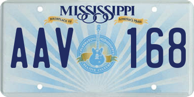 MS license plate AAV168