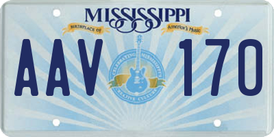 MS license plate AAV170