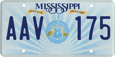 MS license plate AAV175