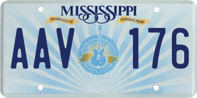 MS license plate AAV176