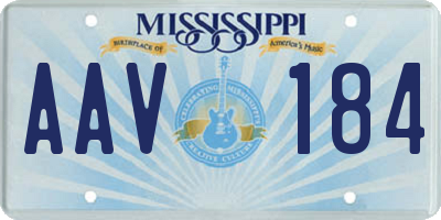 MS license plate AAV184