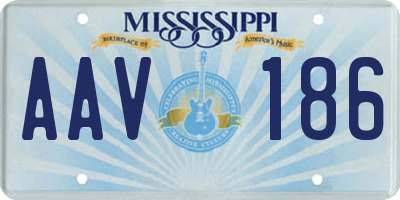 MS license plate AAV186