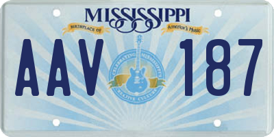 MS license plate AAV187