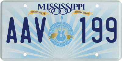 MS license plate AAV199