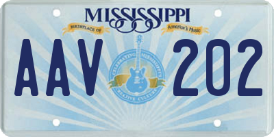 MS license plate AAV202