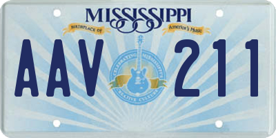MS license plate AAV211