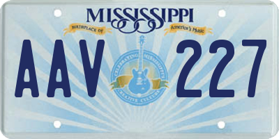 MS license plate AAV227