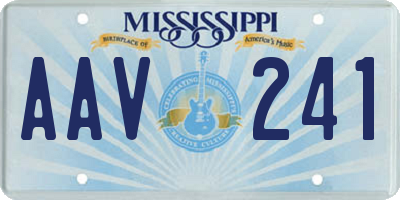 MS license plate AAV241