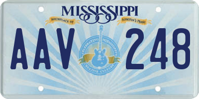 MS license plate AAV248