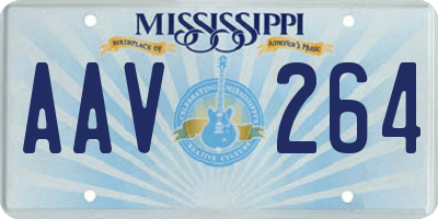 MS license plate AAV264