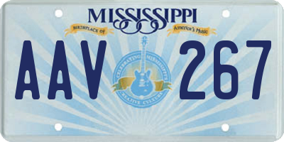 MS license plate AAV267
