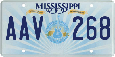 MS license plate AAV268