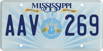 MS license plate AAV269