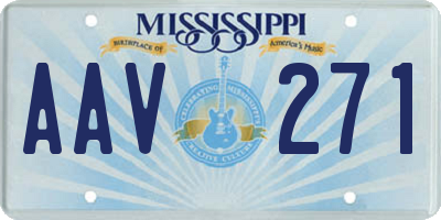 MS license plate AAV271