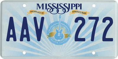 MS license plate AAV272