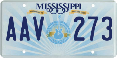 MS license plate AAV273