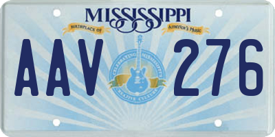 MS license plate AAV276