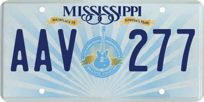 MS license plate AAV277