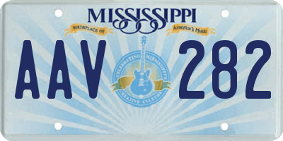 MS license plate AAV282