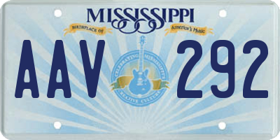 MS license plate AAV292