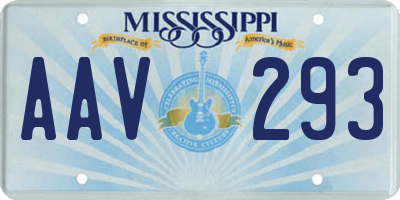 MS license plate AAV293