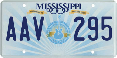 MS license plate AAV295