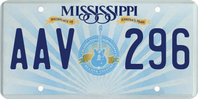 MS license plate AAV296