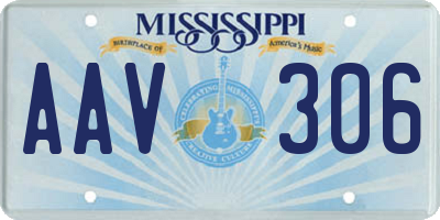 MS license plate AAV306