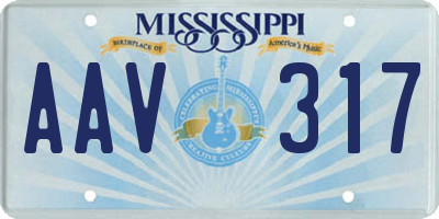 MS license plate AAV317