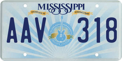 MS license plate AAV318