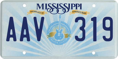 MS license plate AAV319