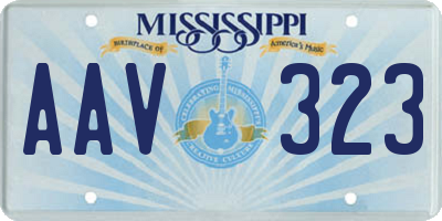 MS license plate AAV323