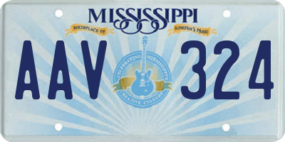 MS license plate AAV324