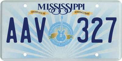 MS license plate AAV327