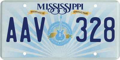 MS license plate AAV328